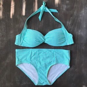 Medium Aerie Bikini in Gingham print